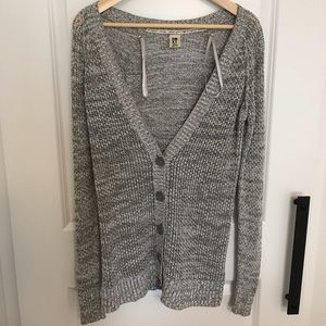 Roxy Grey Cardigan with Buttons